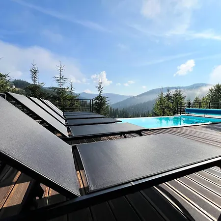 Noir 256 With Its Own Swimming Pool, Hot Tub, And Sauna Chalet Yablunytsya