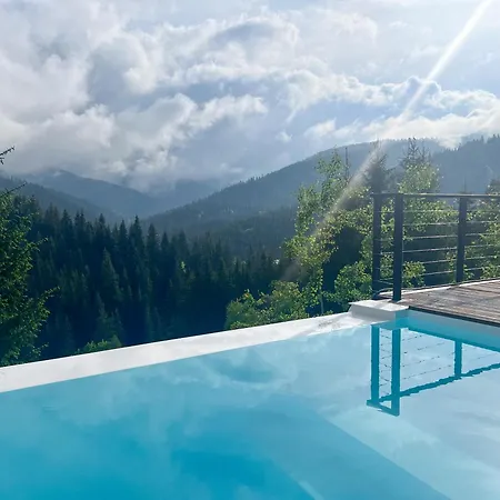Chalet Noir 256 With Its Own Swimming Pool, Hot Tub, And Sauna Yablunytsya
